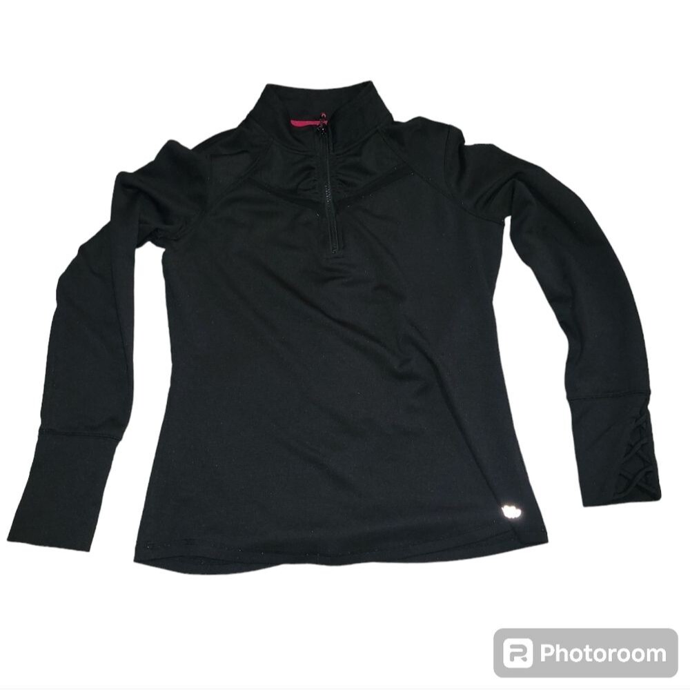 Maurices Lattice Cuff 3/4 Zip Up Jacket Size Medium